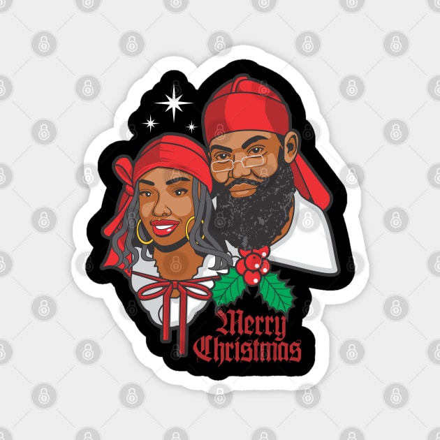 Mr. and Mrs. Santa - Christmas Magnet by Vector-Artist