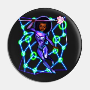 Black anime superhero girl from outer space with lights 2 ! beautiful  black girl with Afro hair, brown eyes, Cherry pink lips and dark brown skin. Hair love ! Pin