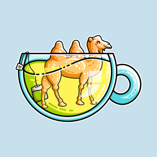 Camel-Mile-Tea Kawaii Cute Chamomile Tea Pun T-Shirt