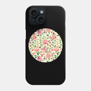 Pastel Roses in Blush Pink and Cream Phone Case