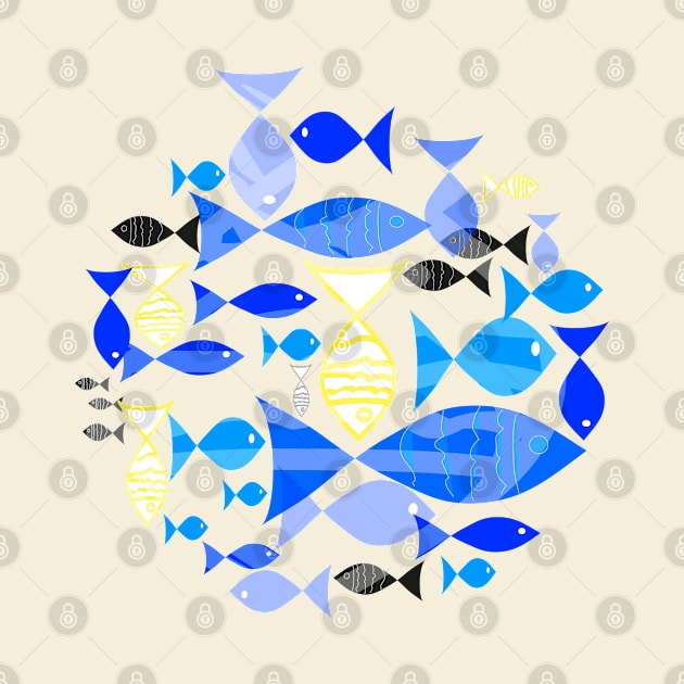 Blue fishes by Mirimodesign