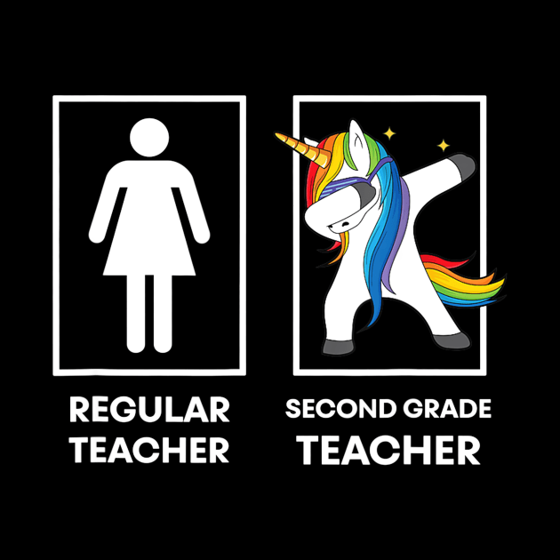 Second Grade Teacher Gift Funny Unicorn Dabbing Dab Dance by Sharilyn Bars