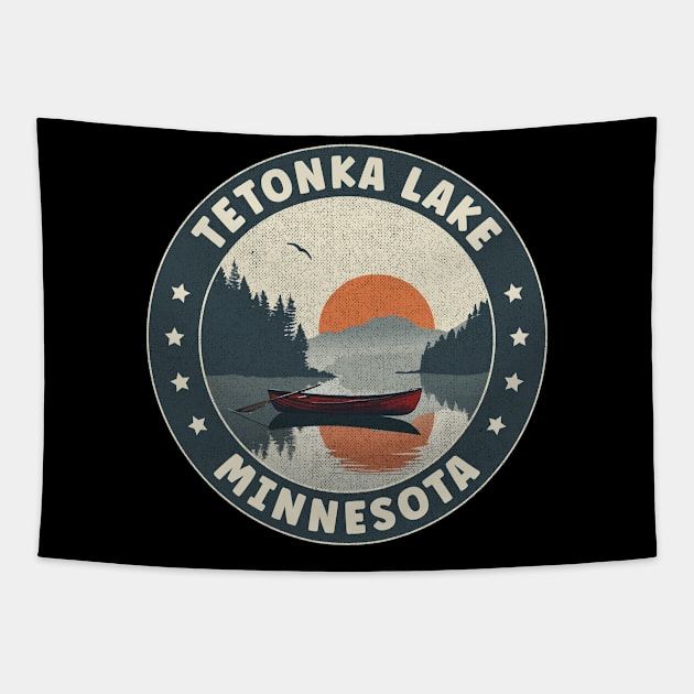 Tetonka Lake Minnesota Sunset Tapestry by turtlestart
