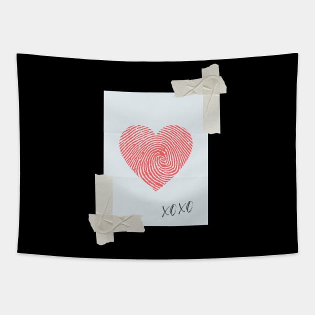 xoxo Valentines day Tapestry by Kasza89