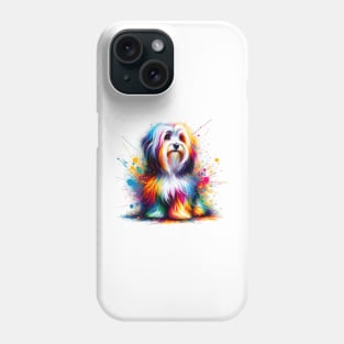 Colorful Abstract Havanese in Vibrant Splash Style Phone Case