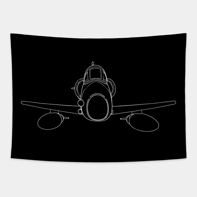 Douglas A4 Skyhawk Aircraft Tapestry by Arassa Army