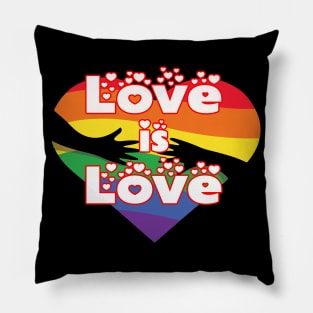 Love Is Love LGBT Rainbow Pillow