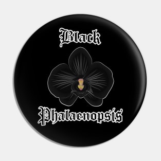 Black Phalaenopsis flower – Gothic orchid flower Pin