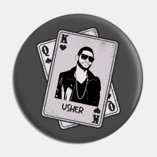 Retro Usher Rapper 80s Card Style Pin