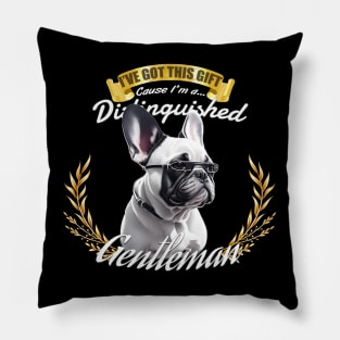 The Distinguished Bulldog Gentleman Pillow