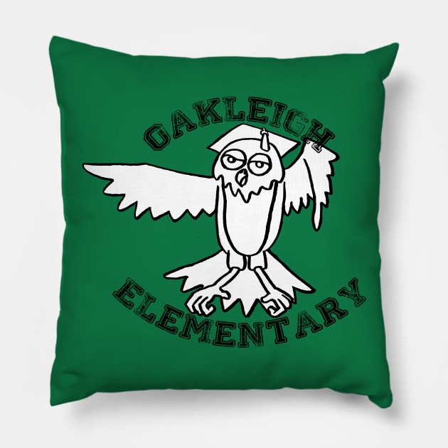 Oakleigh elementary graduate vintage lettering Pillow by atadrawing