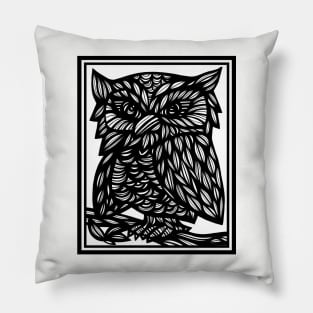 Owl, Art Print, Illustration Bird, Wall Art, Art Print Birds, Bird Artwork,  Affordable Art, Wall Decor, Home Decor, Fine Art Drawings Pillow