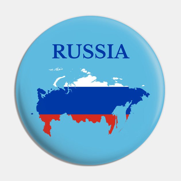 Russia flag & map - Russia - Pin