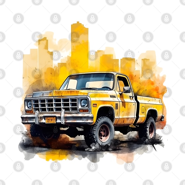 Yellow Vintage Square Body by StoneCreation
