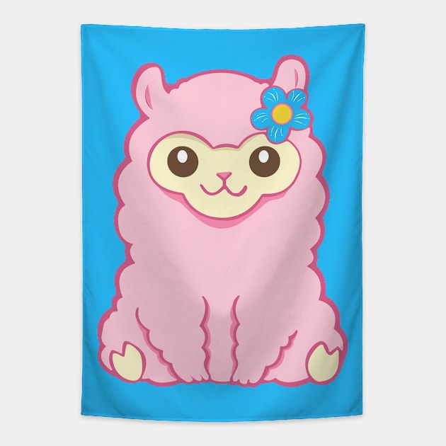 Little Llama Love Tapestry by machmigo