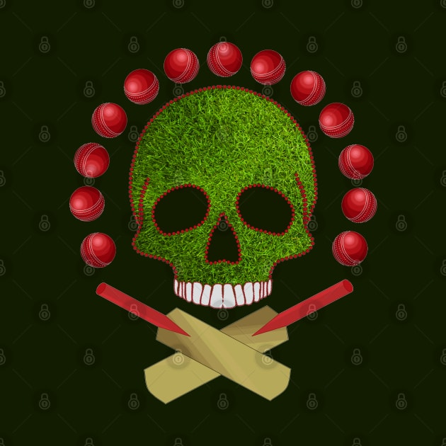 Cricket Sport Skull by Nuletto