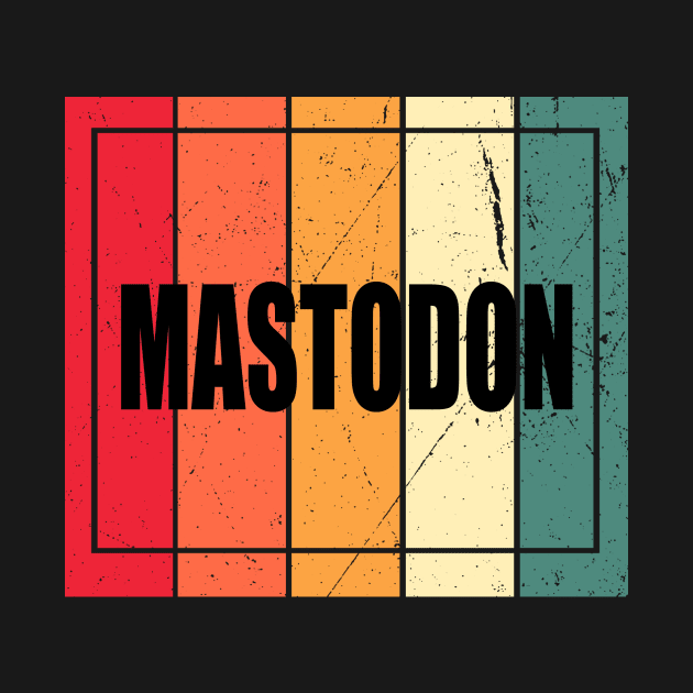 Vintage Mastodon Proud Name Colorful Birthday 70s 80s 90s Styles by Gorilla Animal