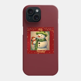 Feliz Navidad de parte del muñeco de nieve y el bebé muñeco de nieve Phone Case