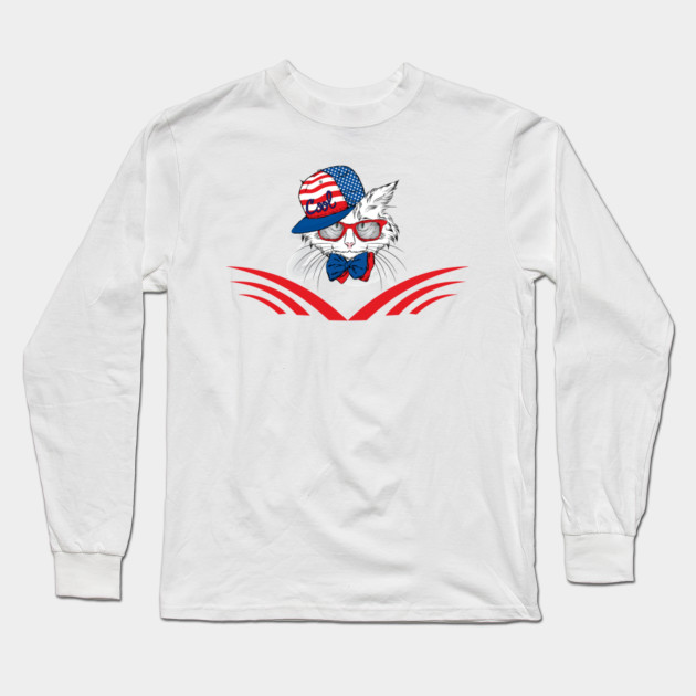 Cool Cat Cats Long Sleeve T Shirt Teepublic