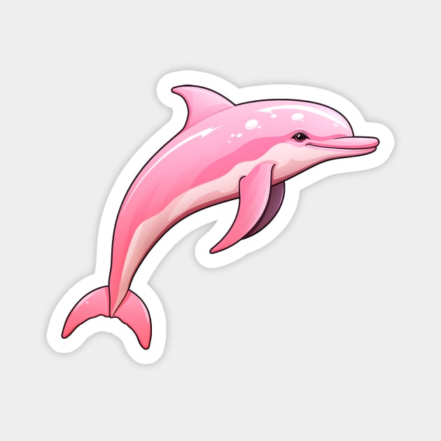 Pink Dolphin Magnet by Clearmind Arts