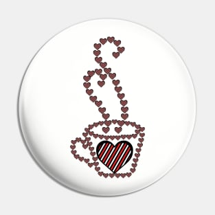 Hot Coffee Heart Smell Pin