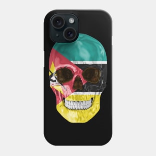 Mozambique Flag Skull - Gift for Mozambican With Roots From Mozambique Phone Case