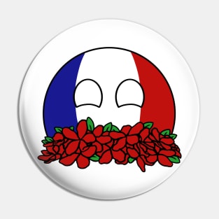 countryballs france play flowers Pin