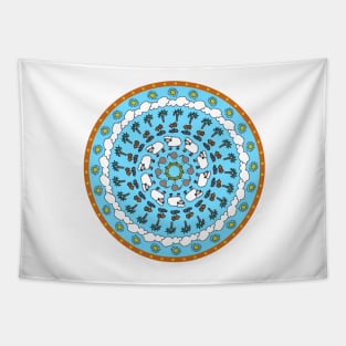 Take a Hike Kiwiana Mandala Tapestry