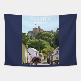 Somerset Dunster. Exmoor Travel location poster Tapestry