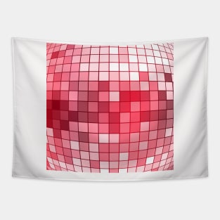 Disco Fever Neck Gator Red Disco Ball Tapestry