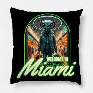 Alien Miami Pillow