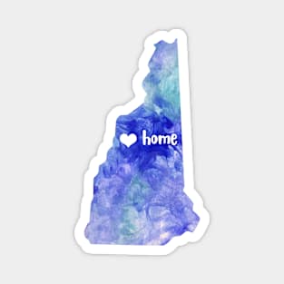 new hampshire state map watercolor Magnet
