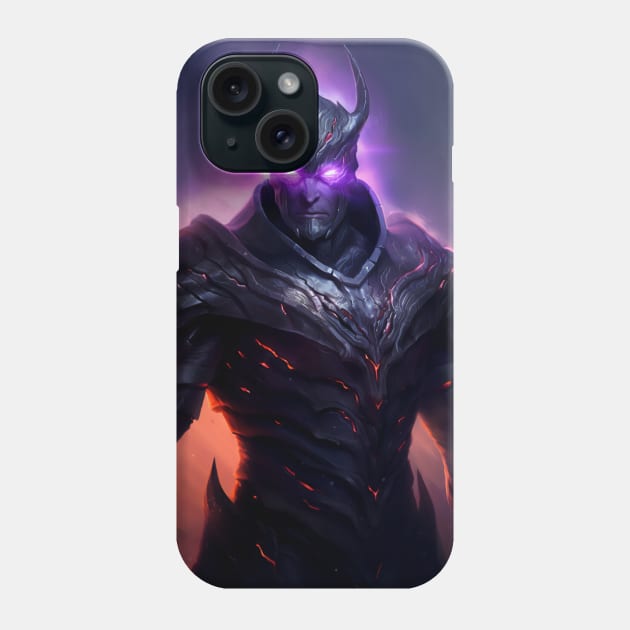 Purple-Eyed Demon Knight Phone Case by David Kincaid Art