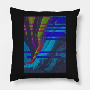 WISE GUY - Corrupted Glitch Art in Space Pillow
