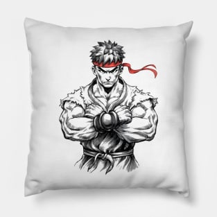 Street Fighter Sketch Art Pillow