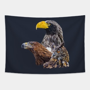 Eagles and owl Tapestry