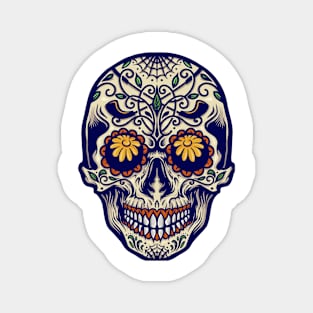 Sugar skull for dia de los muertos Magnet