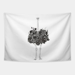 Floral ostrich Tapestry