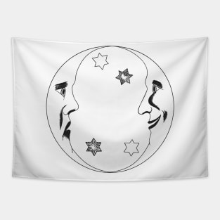 Moon Double Face Tapestry