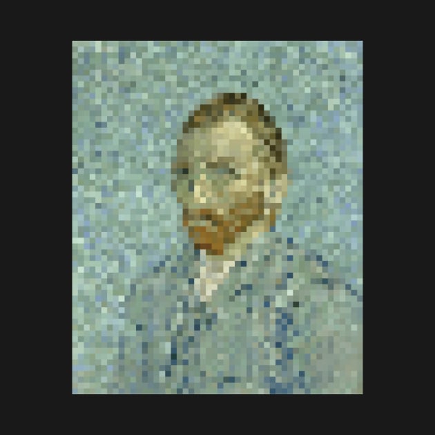 Van Gogh Self Portrait Pixel Art by christinegames