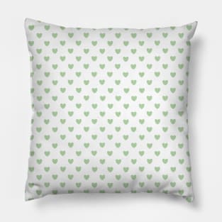 heart pattern aesthetic pinterest coquette dollette green mint Pillow