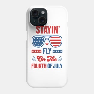 Independence Day Vibes: Stayin' Fly On the 4th of July with Patriotic American Flag Sunglasses Phone Case