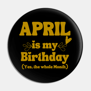 April Birthday Pin