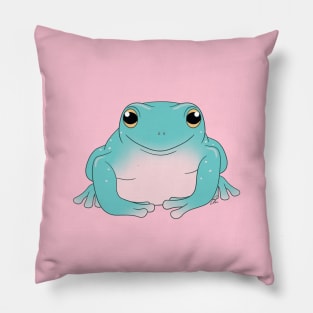 Whites Tree Frog or Australian Green Tree Frog, Blue Coloration Pillow