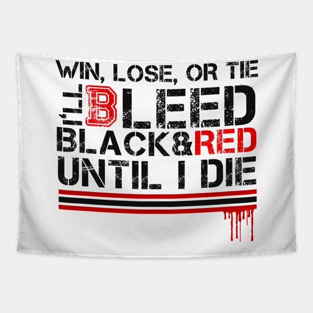 Bleed Black and Red Tapestry by Andreeastore  