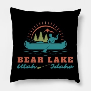 Bear Lake Utah Idaho Mountain Skiing Hiking Fishing Boating Pillow