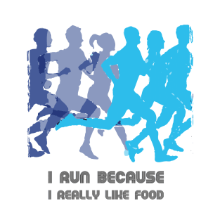Fasbytes Running ‘I RUN, Because i really like food’ T-Shirt