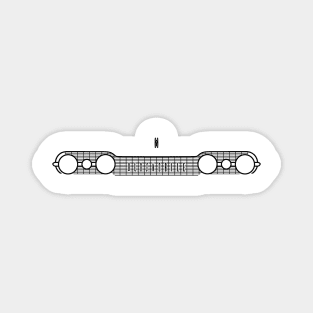 Oldsmobile 88 classic car minimalist grille black graphic Magnet