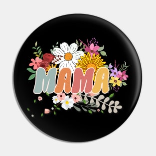 Comfort Colors® Retro floral Mama Pin