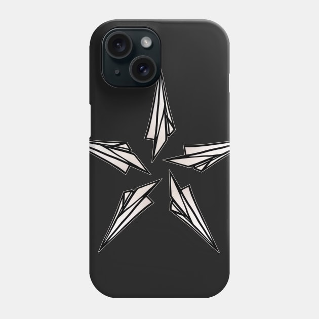 Paper Plane Star Phone Case by Hundredhands